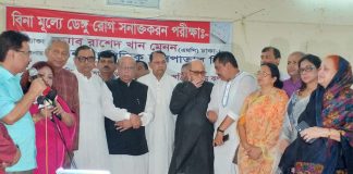 ডেঙ্গু মোকাবিলায় সকলকে ঐক্যবদ্ধভাবে ভূমিকা নিতে হবে: মোহাম্মদ নাসিম