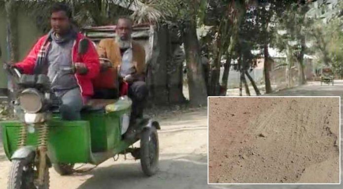 নাগেশ্বরীতে সড়কের বেহাল দশা; কয়েক হাজার মানুষ ভোগান্তিতে