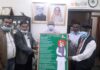 মুজিববর্ষ উপলক্ষে ধর্ম প্রতিমন্ত্রীর নিকট বঙ্গবন্ধুর ও উন্নয়নের দুটি কবিতা হস্তান্তর