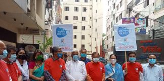 ‘করোনাকালে মানুষের পাশে’-স্লোগানে শহীদ রাসেল ব্রিগেডের যাত্রা শুরু